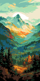 Painting by Numbers Mountains Landscape