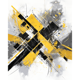 Grind after Zahlen Deko Style black white yellow
