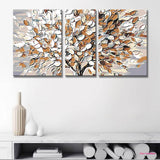 Malen nach Zahlen weißer Baum - 3 parts (Triptychon)