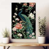 Grind nach Zahlen Tiere Pfau Blumen