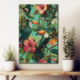 Grind nach Zahlen Tiere Tukan Papagei Blumen