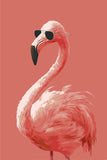 Malen nach Zahlen Vogel Flamingo blue