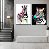 Grind nach Zahlen Zebra Kleckse Zebra Kleckse white