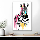 Malen nach Zahlen Tiere Zebra Kleckse weiß