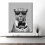 Grind nach Zahlen Cool Leopard black white