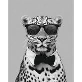 Grind nach Zahlen Cool Leopard black white