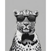Grind nach Zahlen Cool Leopard black white