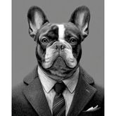 Grind nach Zahlen Hund Business schwarz weiss