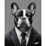 Grind nach Zahlen Hund Business schwarz weiss