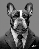 Grind nach Zahlen Hund Business schwarz weiss