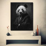 Grind nach Zahlen Panda black white