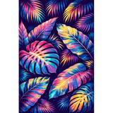 Grind nach Zahlen Tiere Flamingo Blumen