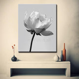 Grind nach Zahlen Blume black white