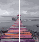 Grinding nach Zahlen Steg schwarz weiss bunt -SS-490-2 - teilig (Duo)