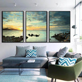 Malen nach Zahlen Triptychon Küste 3-teilig