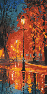 Grind nach Zahlen Herbst Abend