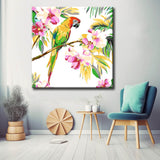 Malen nach Zahlen Papagei Palmen Blumen