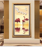 Malen nach Zahlen Flamingo Sonnenaufgang