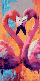 Malen nach Zahlen Flamingo Rev