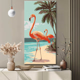 Grind nach Zahlen Flamingo Couple