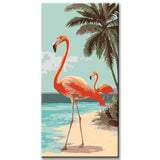 Grind nach Zahlen Flamingo Couple