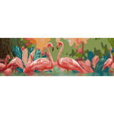 Malen nach Zahlen Flamingo Family