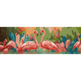 Malen nach Zahlen Flamingo Familie