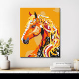 Grind nach Zahlen Pferde mit Bändern