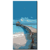 Malen nach Zahlen Steg zum See