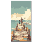 Malen nach Zahlen Steg zum See