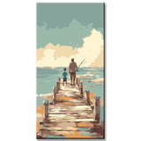 Malen nach Zahlen Steg zum See