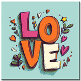 Malen nach Zahlen Modern Art LOVE