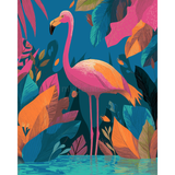 Paint by Numbers Flamingo Forest