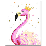 Malen nach Zahlen Flamingo Prinzessin