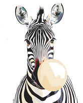 Grind nach Zahlen Kaugummi Zebra