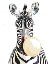 Malen nach Zahlen Kaugummi Zebra