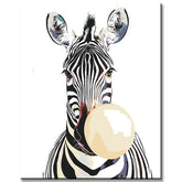 Malen nach Zahlen Kaugummi Zebra