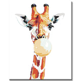 Malen nach Zahlen Kaugummi Giraffe