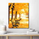 Malen nach Zahlen Goldener Herbst Park