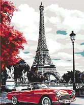 Paint by Numbers Paris Eiffel Tower Cabrio