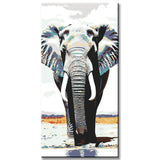 Malen nach Zahlen Elefant beim Trinken