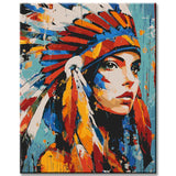 Grind nach Zahlen Indianer Kopfschmuck