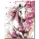 Grind nach Zahlen Pferd im Blütenrausch