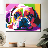 Malen nach Zahlen bunter Mops