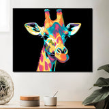 Malen nach Zahlen Giraffe Portrait bunt