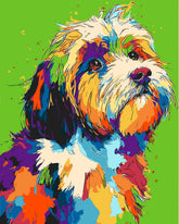 Painting by Numbers Colorful Animal World Dog Portrait