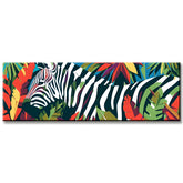 Malen nach Zahlen Panorama Zebra Bunte Pflanzen