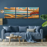 Malen nach Zahlen Tryptichon pano-060-3t