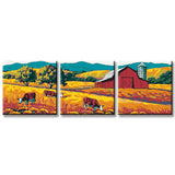 Malen nach Zahlen Tryptichon pano-065-3t