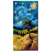 Malen nach Zahlen Panorama Kirche mit Sonne mit Tiffany Stil